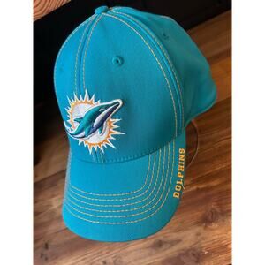 Miami Dolphins Vintage Start Line NFL Hat Cap Teal Orange Embroidered NWT